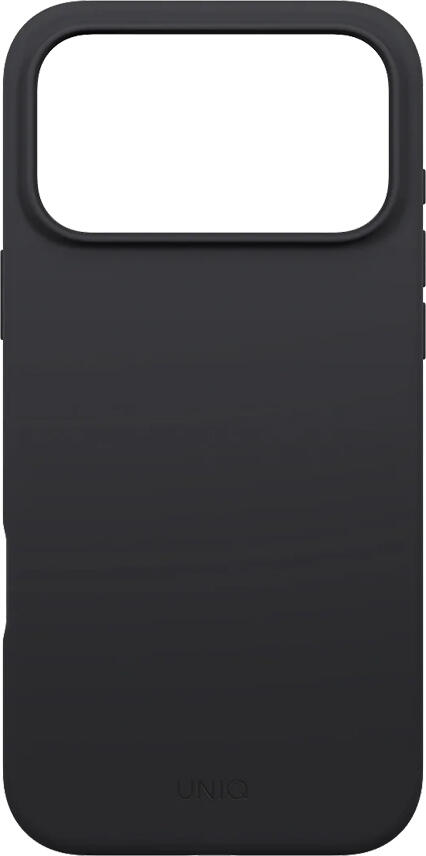 Uniq Hybrid Magclick Lino Case for Apple iPhone 17 Pro 6.3 inch, Charcoal Grey, MagSafe Compatible Liquid Silicone Dual-Layer Cover, 2.5m Drop Protection