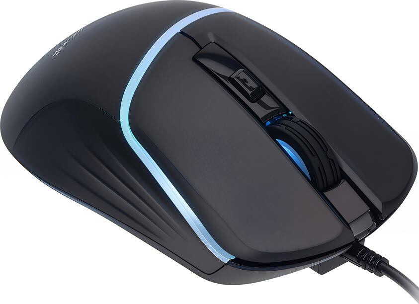 Xtrike Me GM-322 Wired Gaming Mouse, 7200 DPI Optical Sensor, 6 Programmable Buttons, RGB 7-Color Gradient Lighting, Ergonomic Design, USB 2.0, Black