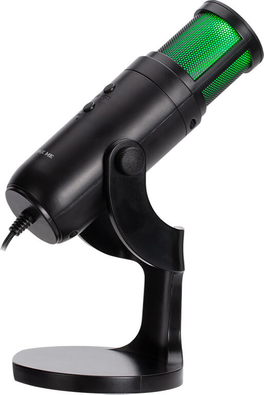 Xtrike Me XMC-03 Wired Gaming Microphone, Cardioid Capacitive Condenser, RGB Backlight, USB Plug and Play, Metal Body, Adjustable Stand for PC and Mobile