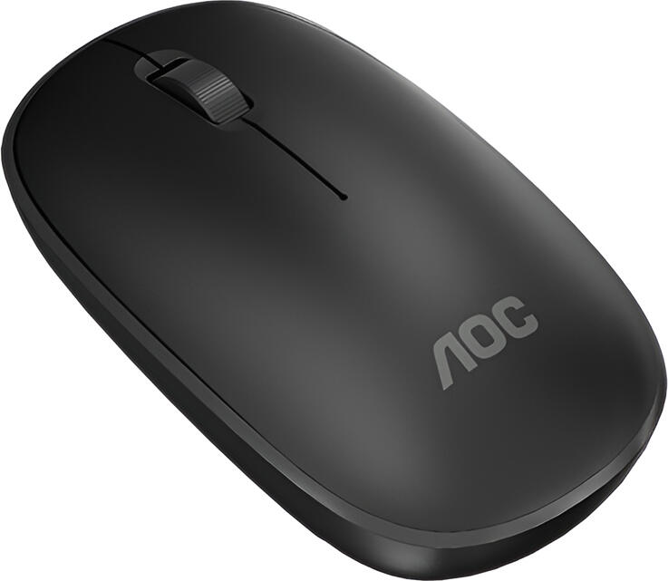 AOC MS200B-LA Wireless Office Mouse, 2.4 GHz Optical Sensor, 1200 DPI Adjustable, 3 Buttons, ABS Plastic, Black