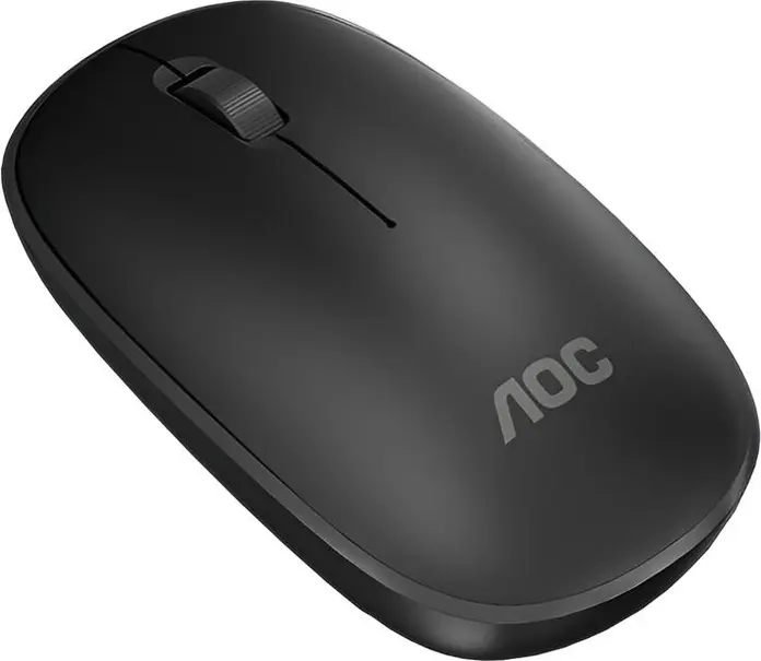 AOC MS200B-LA Wireless Office Mouse, 2.4 GHz Optical Sensor, 1200 DPI Adjustable, 3 Buttons, ABS Plastic, Black