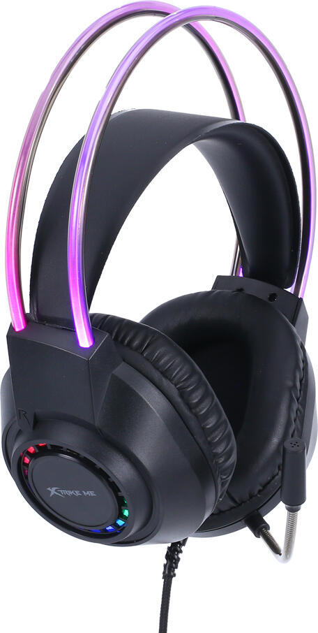 Casca Gaming cu Fir Xtrike Me GH-513, Stereo Over-Ear, Difuzoare 50mm, Iluminare RGB, Microfon Omnidirectional, USB si Jack 3.5mm, PC, PS4, PS5, Xbox One