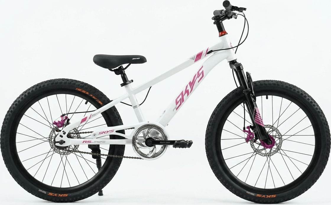 Skys 22, fara viteza alb - Biciclete > Roti 22 - 7/8 ani