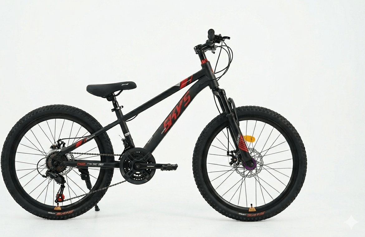 Skys 22 cu viteze negru - Biciclete > Roti 22 - 7/8 ani