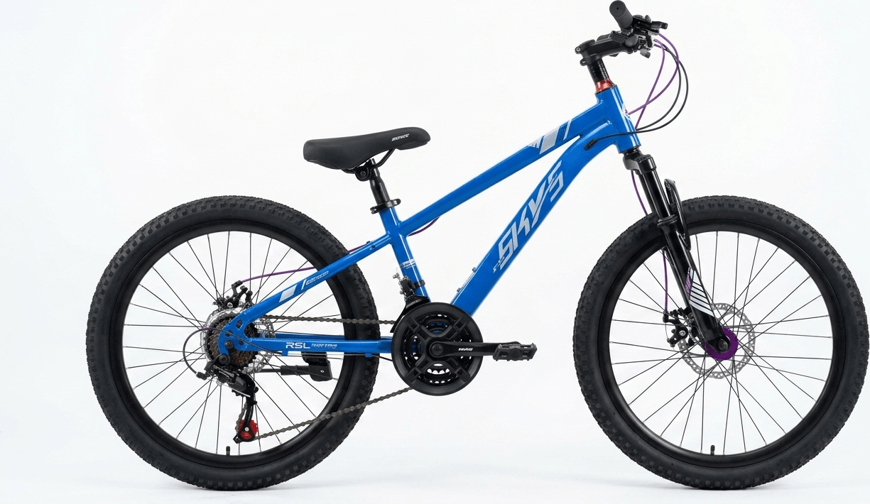 Skys 22, cu viteze albastru - Biciclete > Roti 22 - 7/8 ani