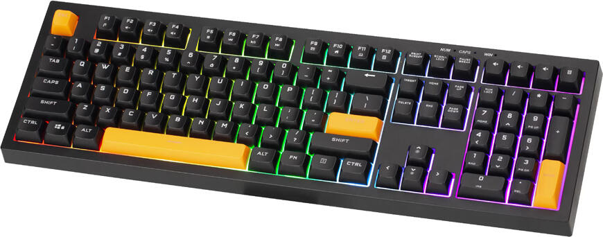 Xtrike Me KB-512 Wired RGB Membrane Gaming Keyboard, 108 Keys, USB 2.0, Media Volume Control, English Layout, Black