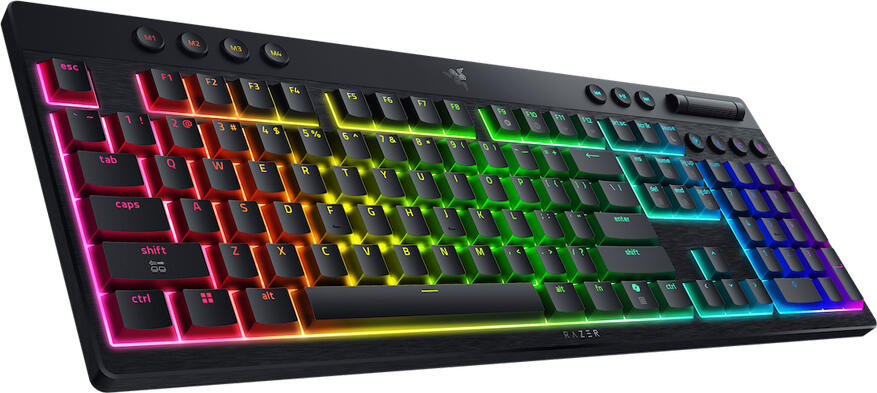 Tastatura Mecanica Wireless Razer BlackWidow V4 Low-Profile HyperSpeed, Switch-uri Green Clicky, Aluminiu 5052, RGB Chroma, Layout US