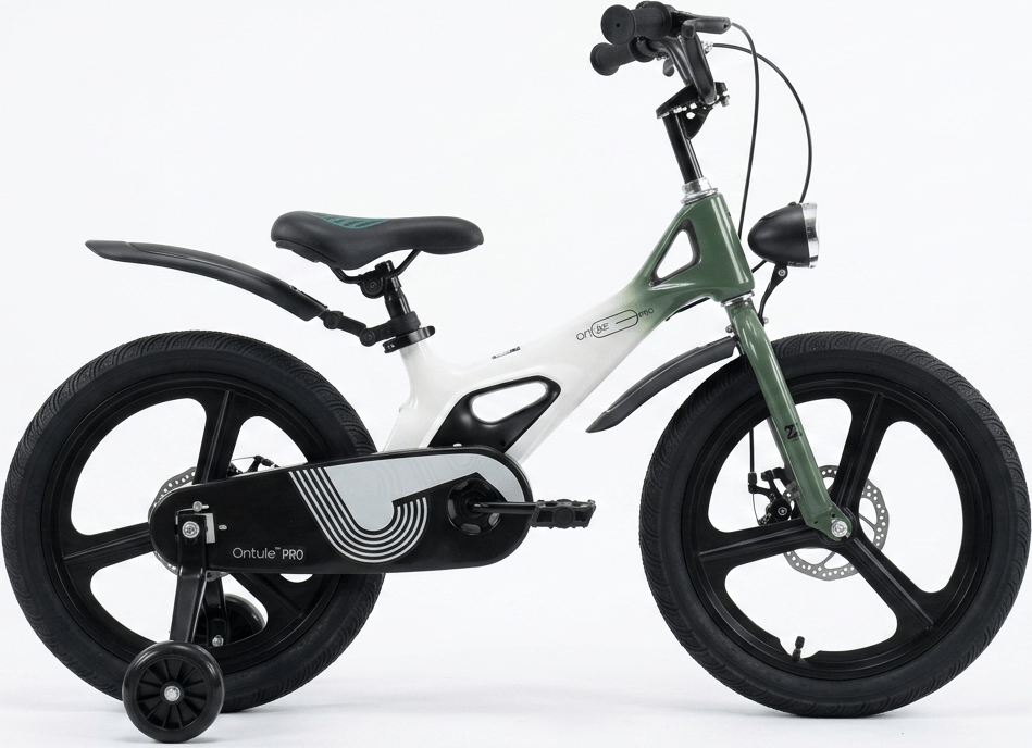 Qntule 18 negru - verde - Biciclete > Roti 18 - 5/7 ani