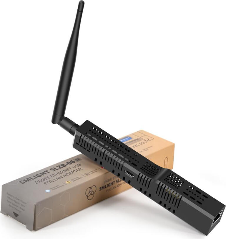 Smlight SLZB-06M Zigbee 3.0 Gateway Coordinator Router, EFR32MG21 & ESP32, Ethernet PoE, Wi-Fi, USB Type-C, Optoisolation, Zigbee2MQTT ZHA Home Assistant