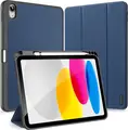 Чехол Dux Ducis Domo для Apple iPad 10 (2022) и iPad 11 (2025), Синий, книжка из искусственной кожи с TPU-рамкой, автосон, держатель для Apple Pencil