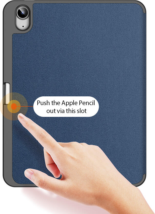Чехол Dux Ducis Domo для Apple iPad 10 (2022) и iPad 11 (2025), Синий, книжка из искусственной кожи с TPU-рамкой, автосон, держатель для Apple Pencil