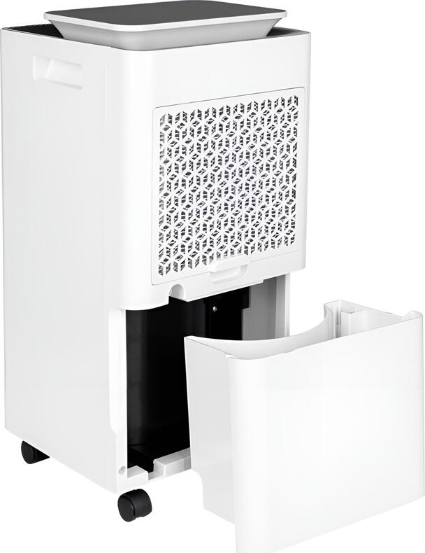 Noveen DH5000 X-Line Dehumidifier, 10L/Day Capacity, 2.5L Tank with Auto Stop, Continuous Drainage, Touch Control, Carbon Filter, White