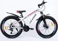 Bicicleta de Munte Alvas Calypso 26 MTB, Roata 26 inch, Cadru Aluminiu 14 inch, 21 Viteze Shimano Tourney TY300, Frane cu Disc Mecanice, Suspensie Față, Aripioare, Anvelope Kenda