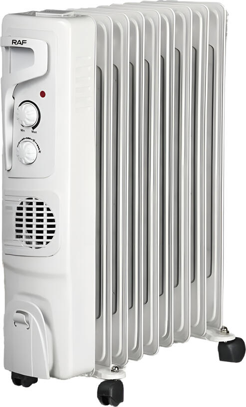 Raf Oil Radiator + Turbo Fan R.0929W, 9 Sections, 2400W, White