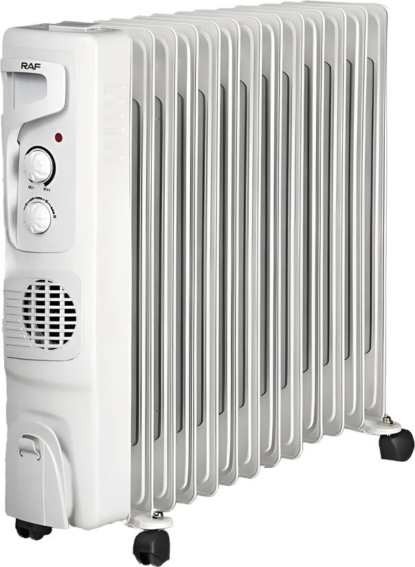 Raf Oil Radiator + Turbo Fan R.1329W, 13 Sections, 2900W, White