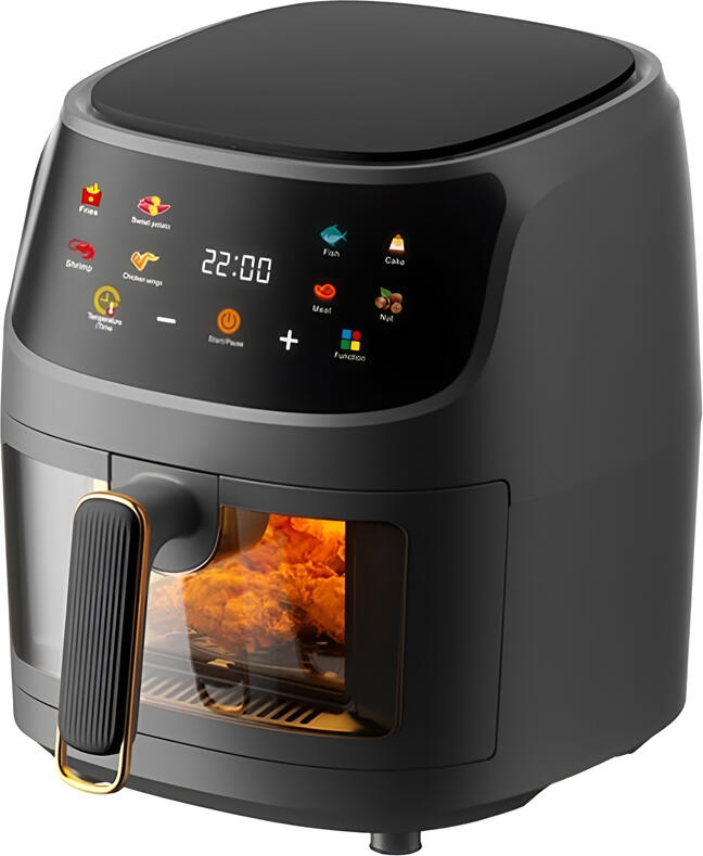 Аэрофритюрница Teska TK-606D, 8 л, 2400 Вт, сенсорное управление, 10 предустановленных программ, 7-в-1, смотровое окно, черный