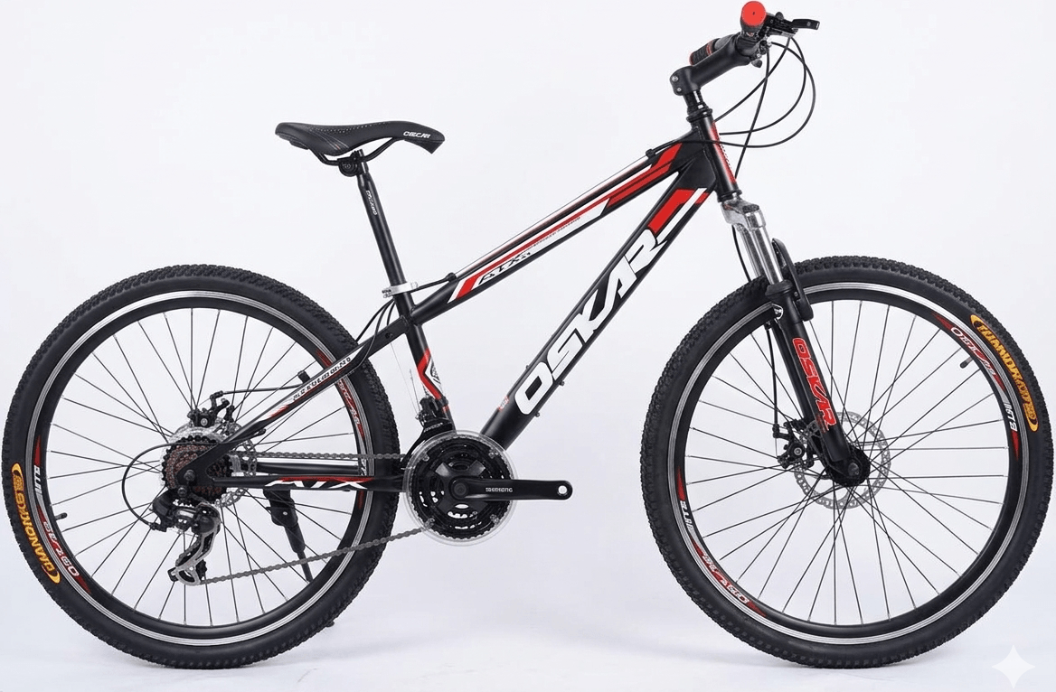 Oskar 26 negru/ rosu - Biciclete > Roti la 26
