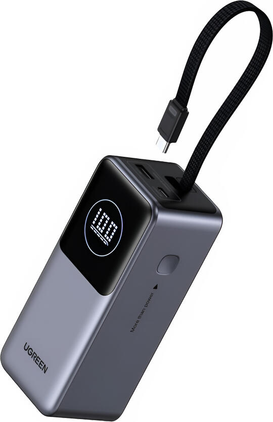 UGREEN Power Bank Nexode Flight Approved 20000mAh, 130W, with Built-in USB-C Cable, Grey