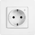 Moes Star Ring ZigBee 3.0 Smart Socket EU Wall Embedded Outlet 16A 3500W White with Energy Monitoring Tuya App Alexa Google Home Voice Control