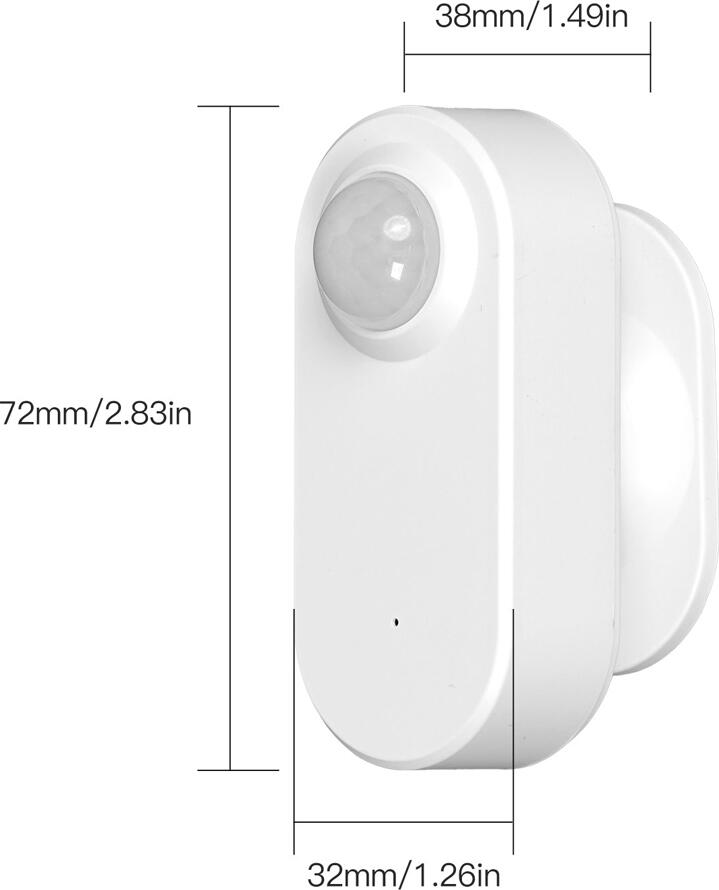 Moes ZigBee 3.0 Smart mmWave Human Presence Sensor, 24GHz Radar and PIR Motion Detector, 6m Range, Ambient Light Sensor, Battery Powered, White