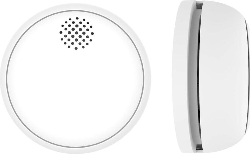 Moes Zigbee Smart Smoke Detector Photoelectric Alarm 85dB Red LED Indicator Tuya Smart Life App Compatible EN14604:2005 White ABS/PC