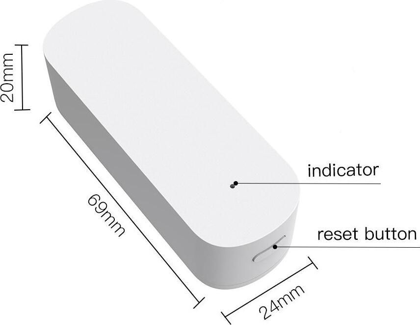 Moes ZSS-Z-VBR Zigbee Smart Vibration Sensor, White ABS/PC, Real-time Push Notifications via Tuya Smart Life App, Requires Zigbee Hub