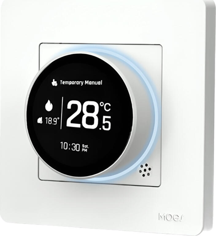 Moes ZigBee Star Ring Smart Thermostat Temperature Controller Water/Gas Boiler 5A, White