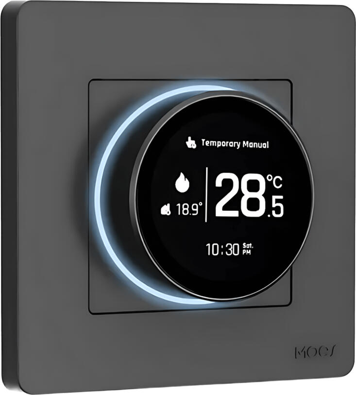 Moes ZigBee Star Ring Smart Thermostat Temperature Controller Water/Gas Boiler 5A, Grey