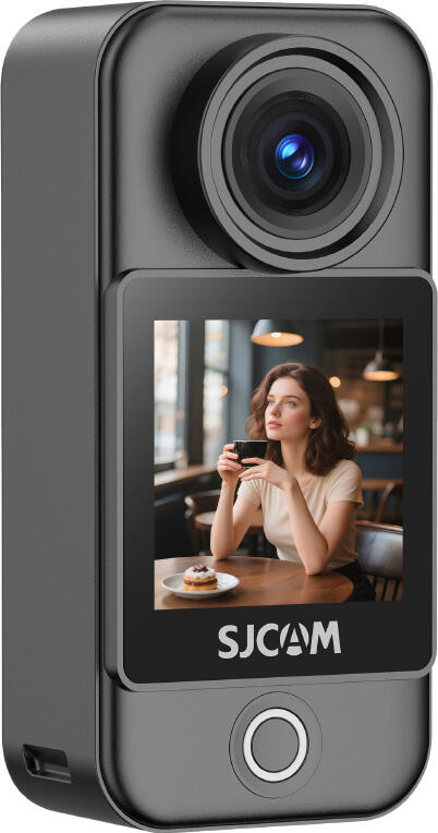 SJCAM Action Camera C400 Pocket, Sixaxis Gyro Stabilizer, Waterproof Case, 4K30fps, Rotate Touch Screen, Battery life: 172 minutes (4K30fps), Black
