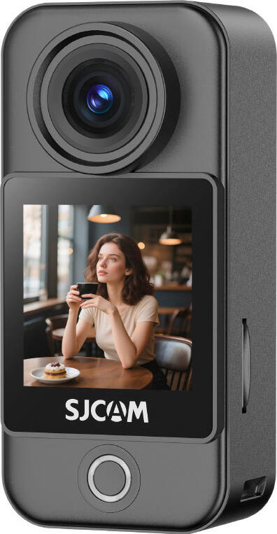SJCAM C400 Pocket 4K Action Camera, 16MP, 1.3" Touchscreen, 6-Axis Gyro Stabilization, 154° FOV, 30m Waterproof Case, WiFi, Dual-Band, Black