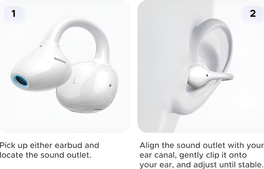 UGREEN ClipBuds Pro WS218 Open-Ear Earbuds, Bluetooth 6.0, Hi-Res LDAC, Adaptive ANC, 6 AI Mics, Spatial Audio, IPX5 Waterproof, 32h Playtime, White