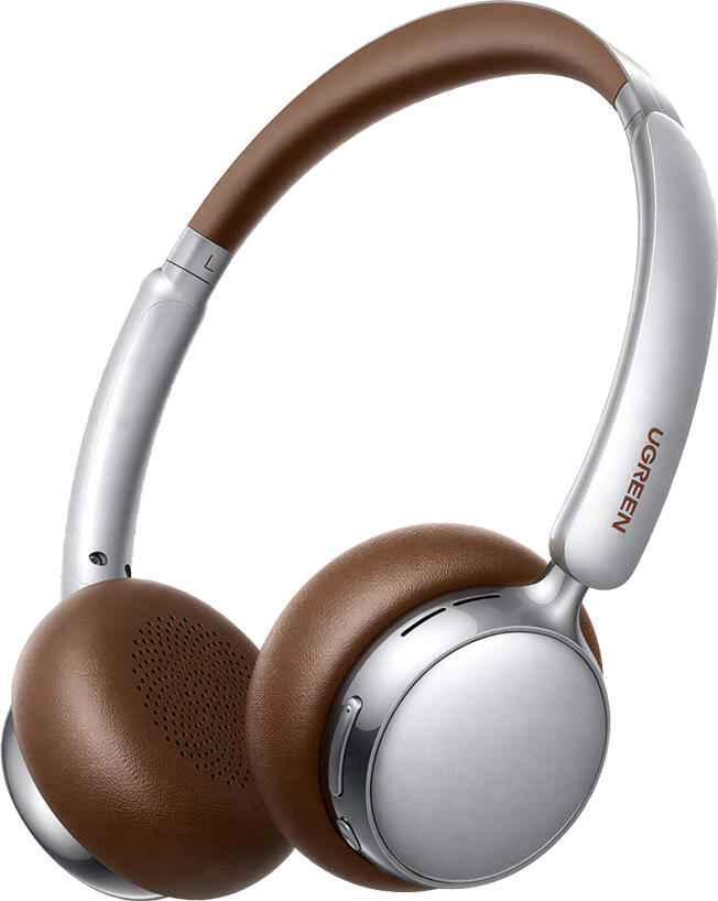 UGREEN Wireless Headphones Studio Plus Hybrid ANC | HP207, Silver-Brown