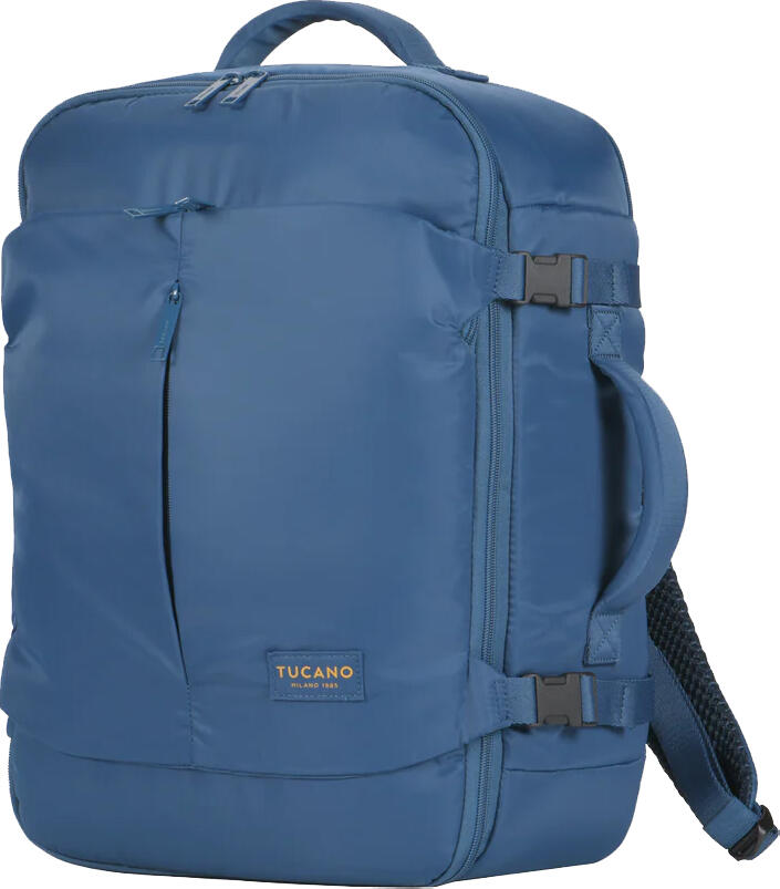 Tucano Tugo ML Premium Cabin Backpack for Laptops up to 17.3 inches, 28.5L Recycled Nylon Luggage, AirTag Holder, Detachable Passport Holder