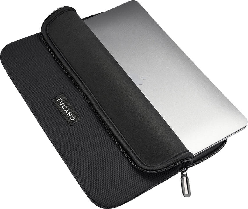 Чехол для ноутбука Tucano Colore 2 из неопрена для ноутбуков и MacBook 17 и 18 дюймов, переработанный материал 4 мм, антискользящая система, BFC21718-BK