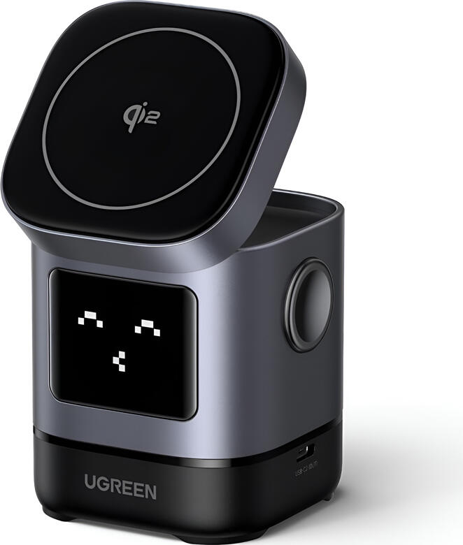 UGREEN Uno 2-in-1 Magnetic Wireless Charger 15W, Grey