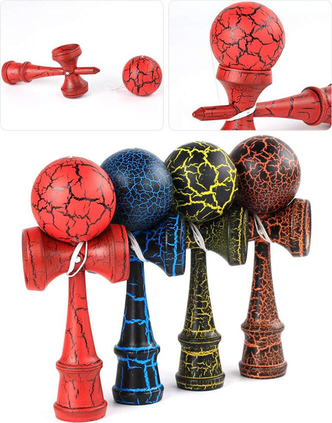 Helmet Kendama Marble HMTKMMIX Jucarie Educationala Montessori din Lemn cu Grip Ergonomic si Finisaj Antiderapant pentru Copii 6+ ani