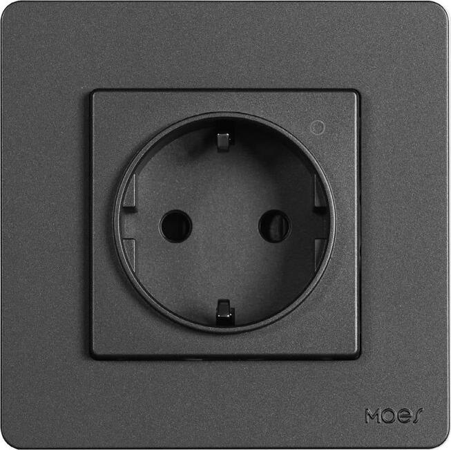 Moes Zigbee Star Ring Smart Socket with Power Monitoring 16A, Grey