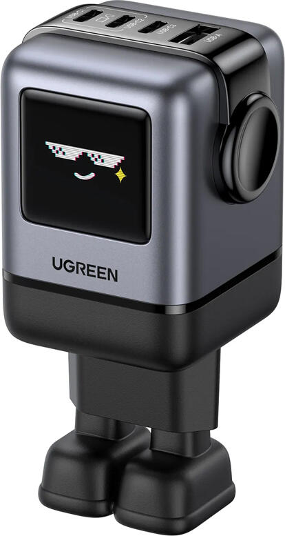 UGREEN UNO Robot GaN Quick Charger 3xType-C+1*USB-A 100W, Black