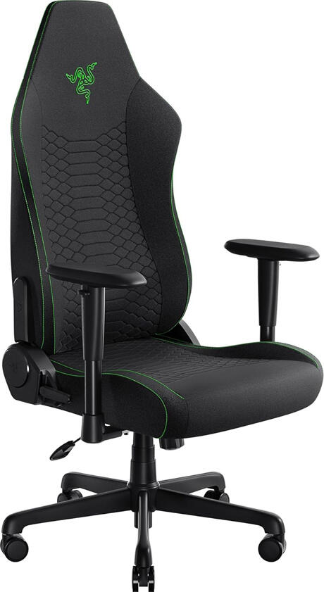 Игровое кресло Razer Iskur V2 X, черное, пенополиуретан высокой плотности, встроенная поясничная поддержка, 2D-подлокотники, стальной каркас, до 136 кг