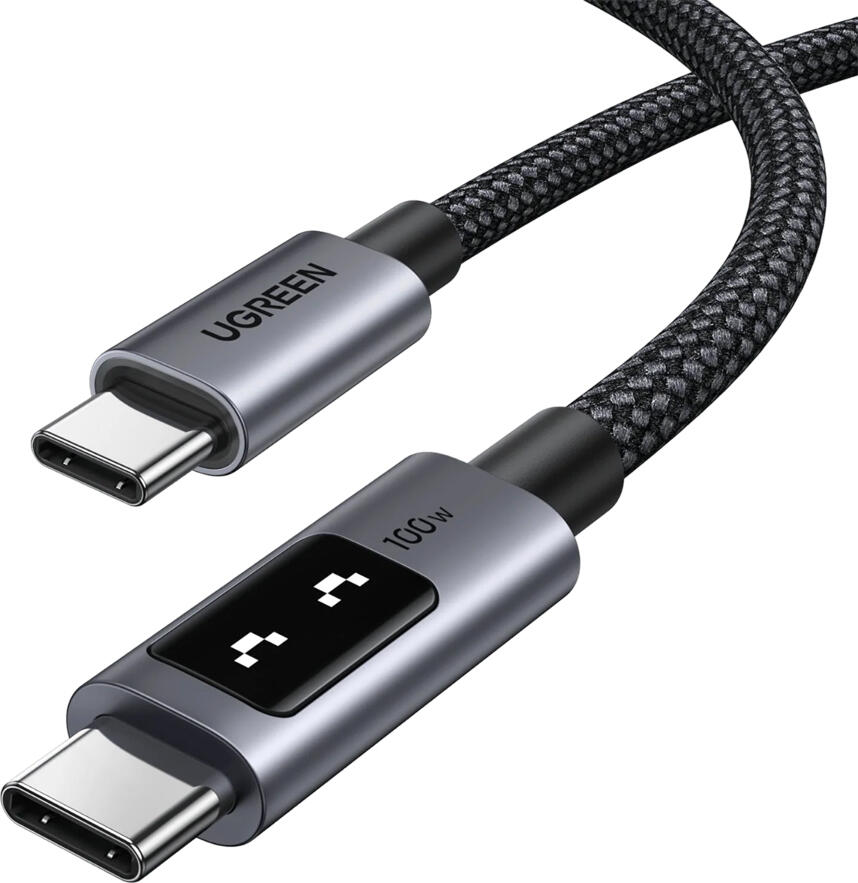 UGREEN Cable Uno Series Type-C to Type-C Fast Charging 5A/100W, 1M, Black | L509