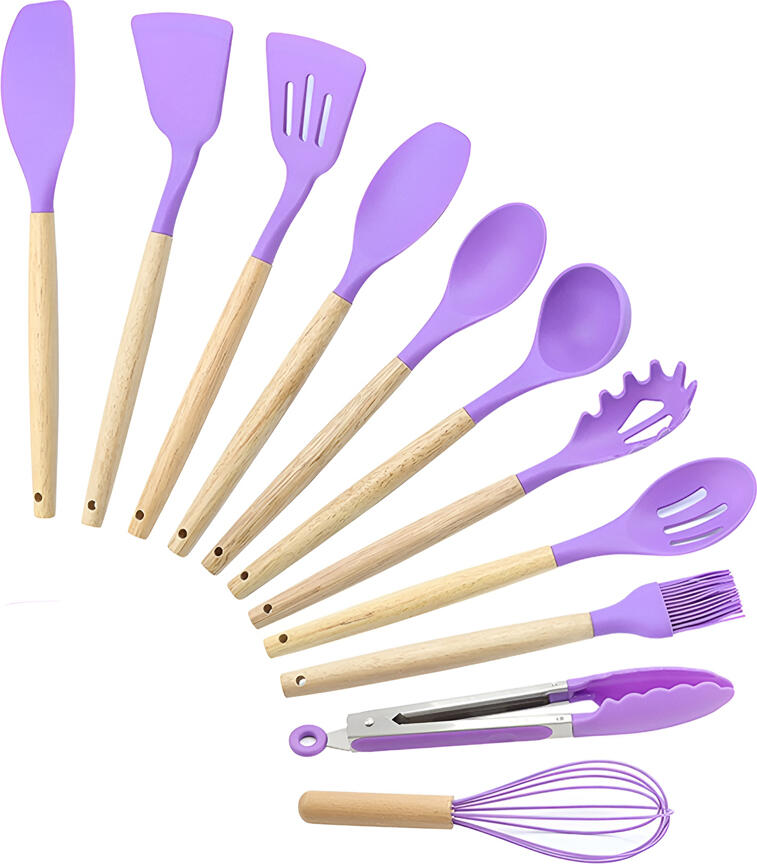 NO Brand Kitchen Utensils 12 Pcs Set (Small Size), Lilac