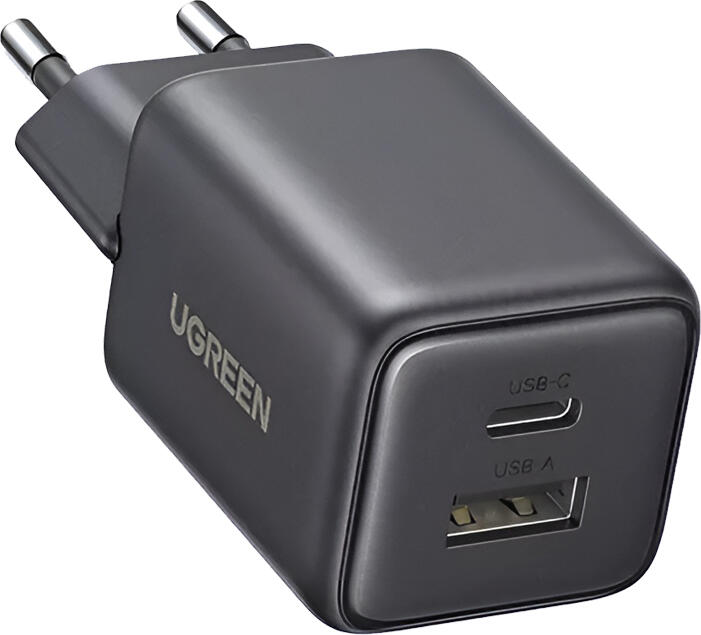 UGREEN Wall Charger GaN 1*USB-A, 1*Type-C, 20W QC3.0, X514, Black