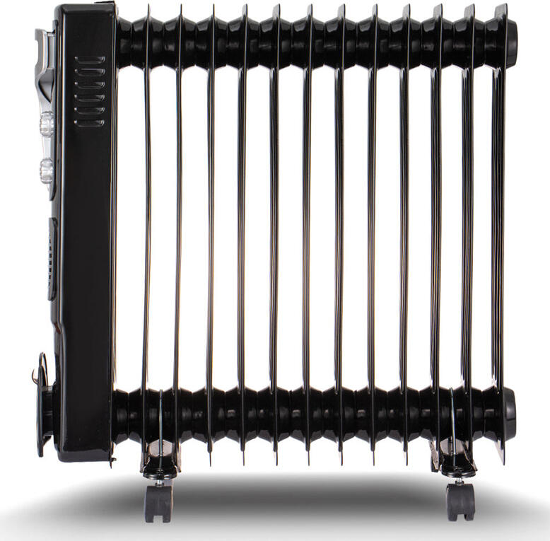 Calorifer pe ulei Raf R.1329B, 2900W, 13 Sectii, 5 Nivele de Caldare, Ventilator Turbo Integrat, Termostat, Protectie Supracalire, Negru Mat