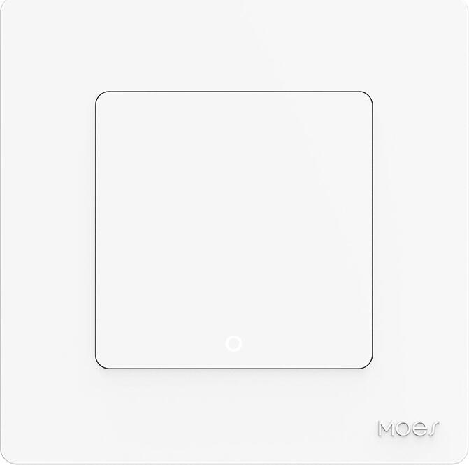 Moes Zigbee Star Ring Smart Push Button Switch 1 Gang (Neutral Optional), White