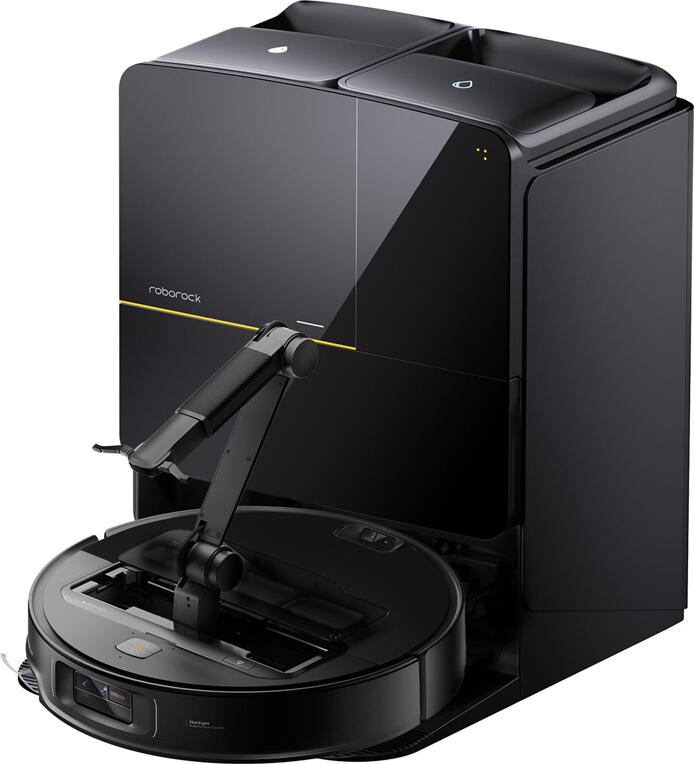 Roborock Saros Z70 Robot Aspirator si Mop, Suctie 22000 Pa HyperForce, Sistem Autonom StarSight 2.0, Brat Mecanic OmniGrip, Sasiu AdaptiLift, Doc Multifunctional 4.0