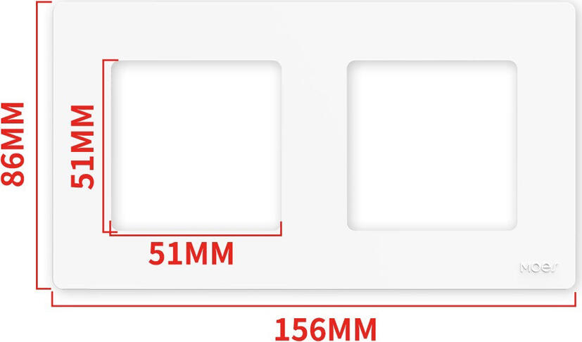 Moes Star Ring Switch Panel EU Version 2 Gang, White