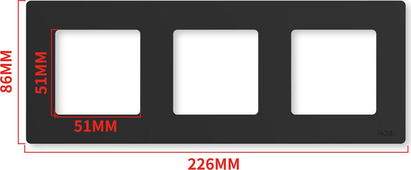 Moes Star Ring Switch Panel EU Version 3 Gang, Grey