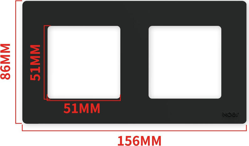 Moes Star Ring Switch Panel EU Version 2 Gang, Grey