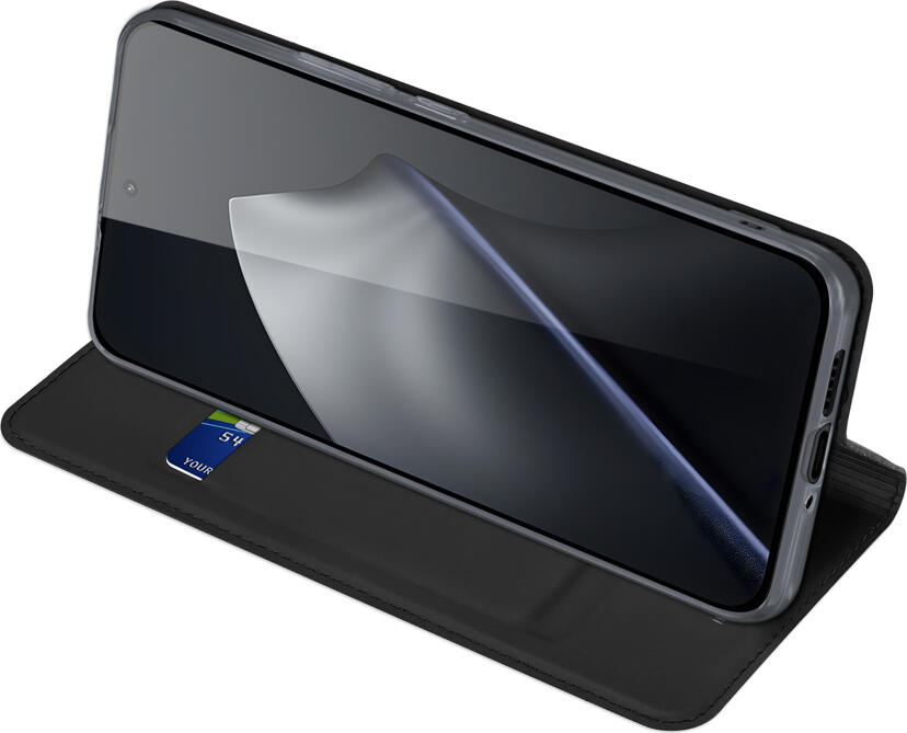 Dux Ducis SkinPro Wallet Case for Xiaomi 15T Pro, PU Leather Flip Cover with Card Holder, Magnetic Closure and Foldable Stand, Shock-Resistant