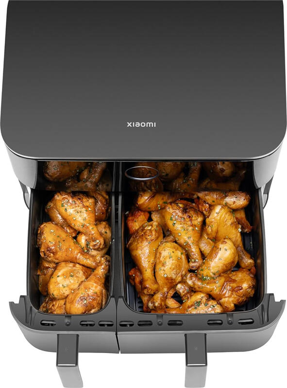 Xiaomi Dual Zone Air Fryer MAF-D1001, 10L Capacity (3.5L + 6.5L), 2700W, 6-in-1 Smart Sync, 360 Hot Air Circulation, Black